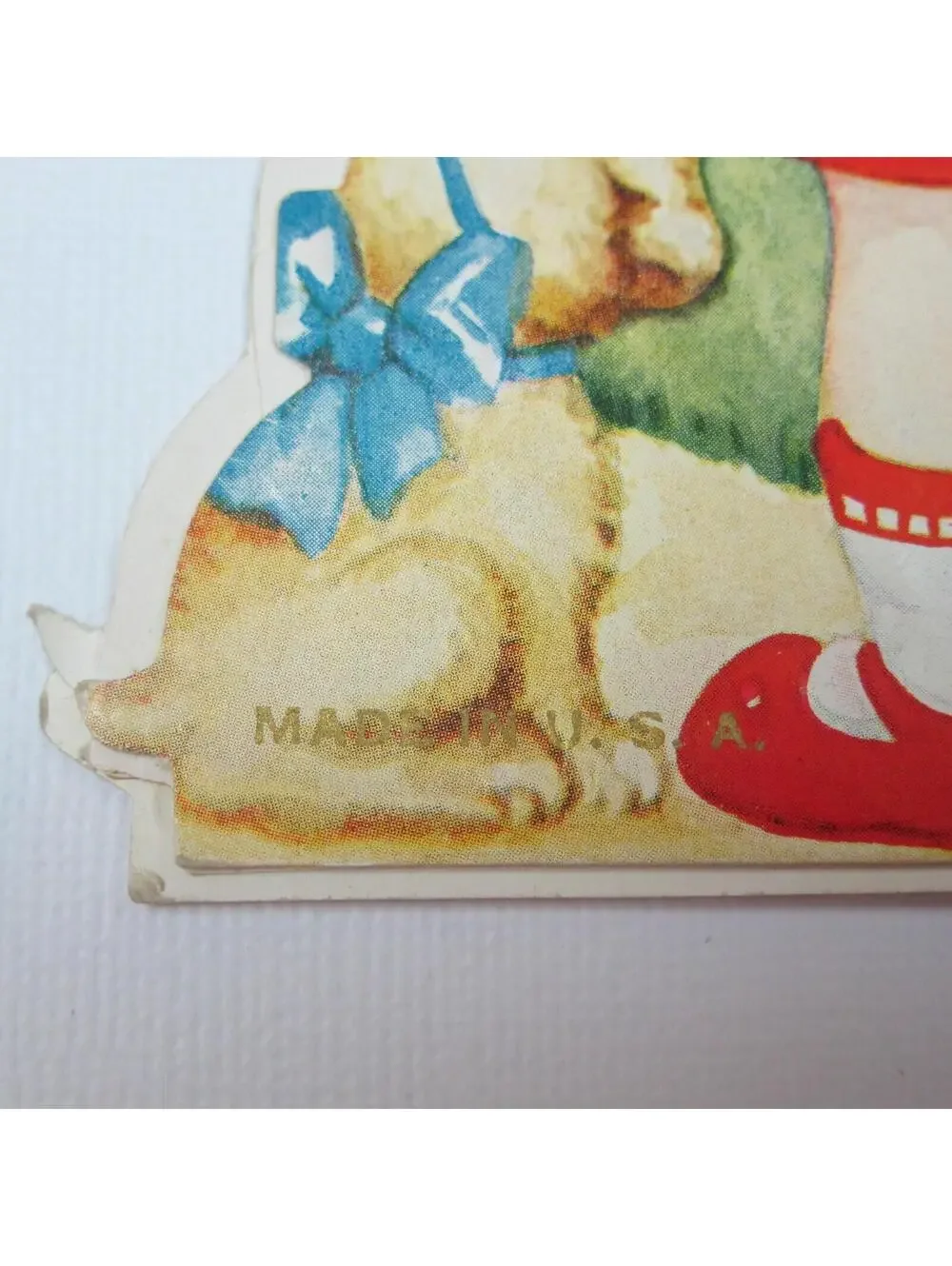 Vintage Valentine Mechanical Red Hat Blonde Girl Puppy Dog LARGE Story Book RARE